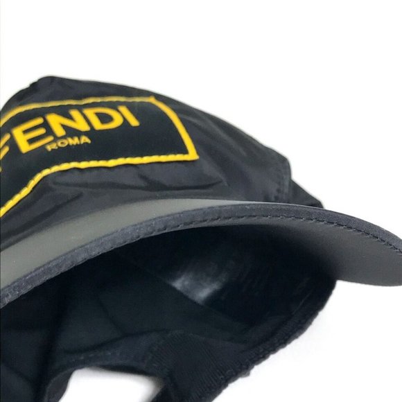 FENDI FXQ768 logo baseball cap Nylon / cotton Black main image 14
